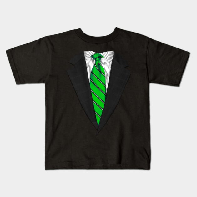 Green Suit Up! Realistic Suit and Tie Costume for Business Casual Kids T-Shirt by ChattanoogaTshirt